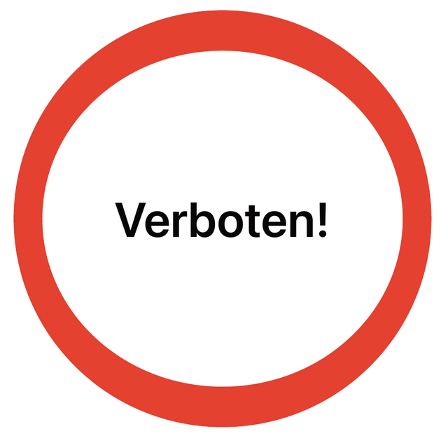 verboten